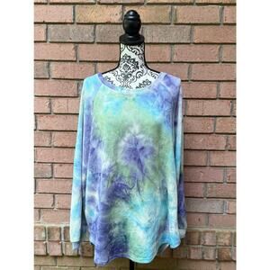 EUC Chic Soul Crewneck Tie Dye Long Sleeve Tunic Top 1X
